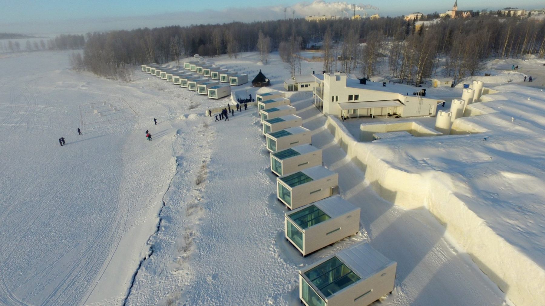 Seaside Glass Villas with Snow Hotel