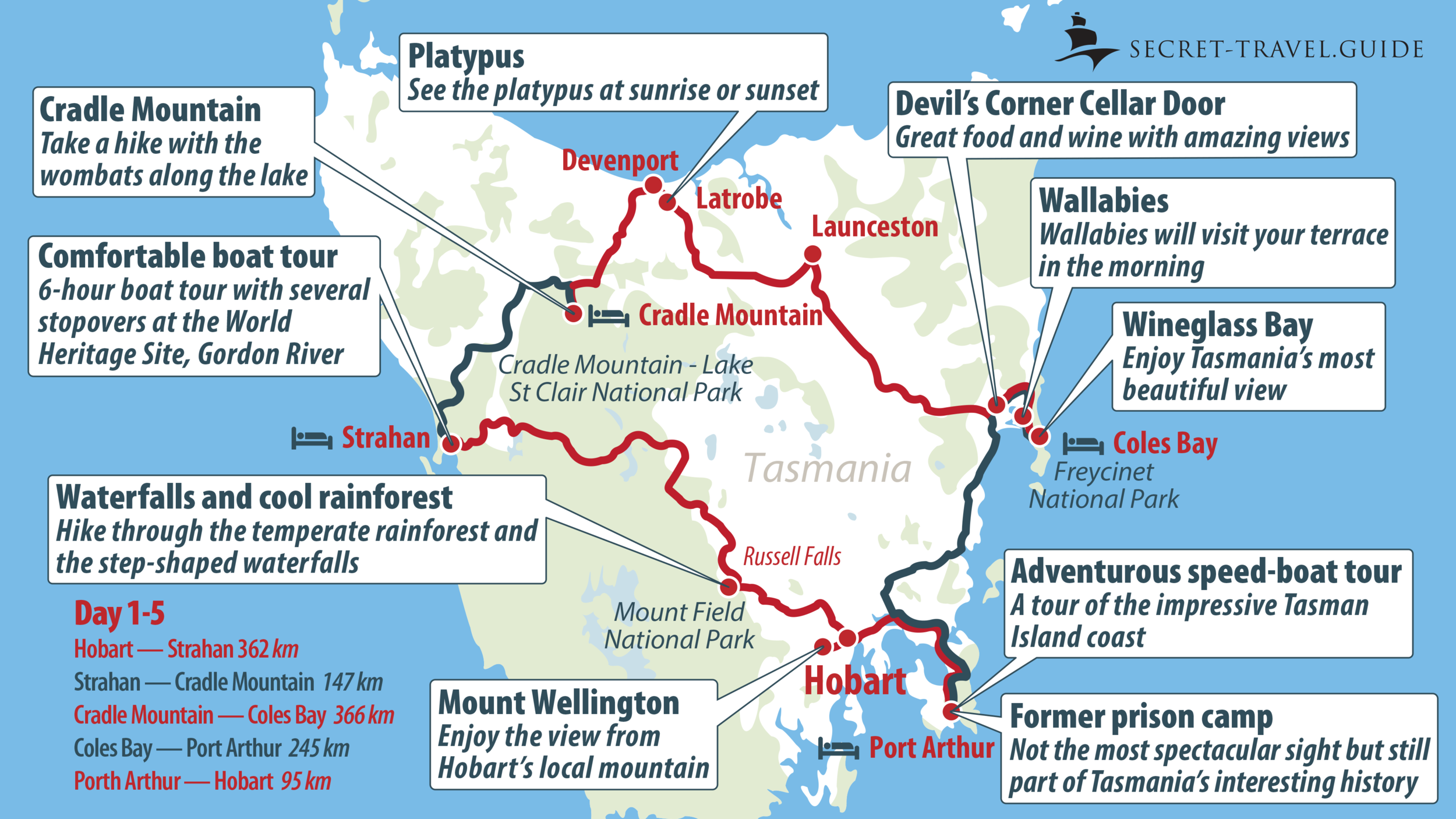 Map of Tasmania