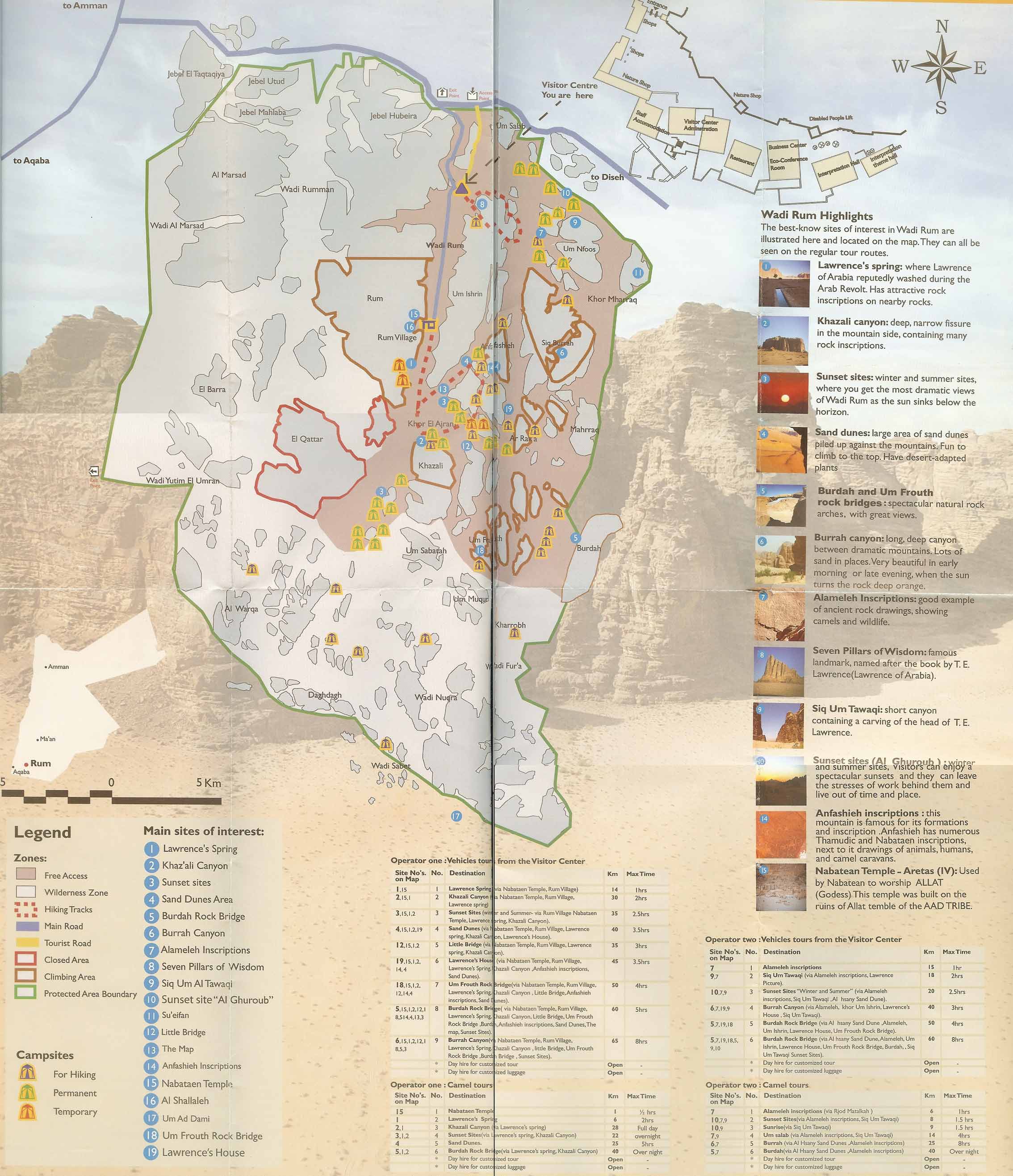 Wadi Rum Karte