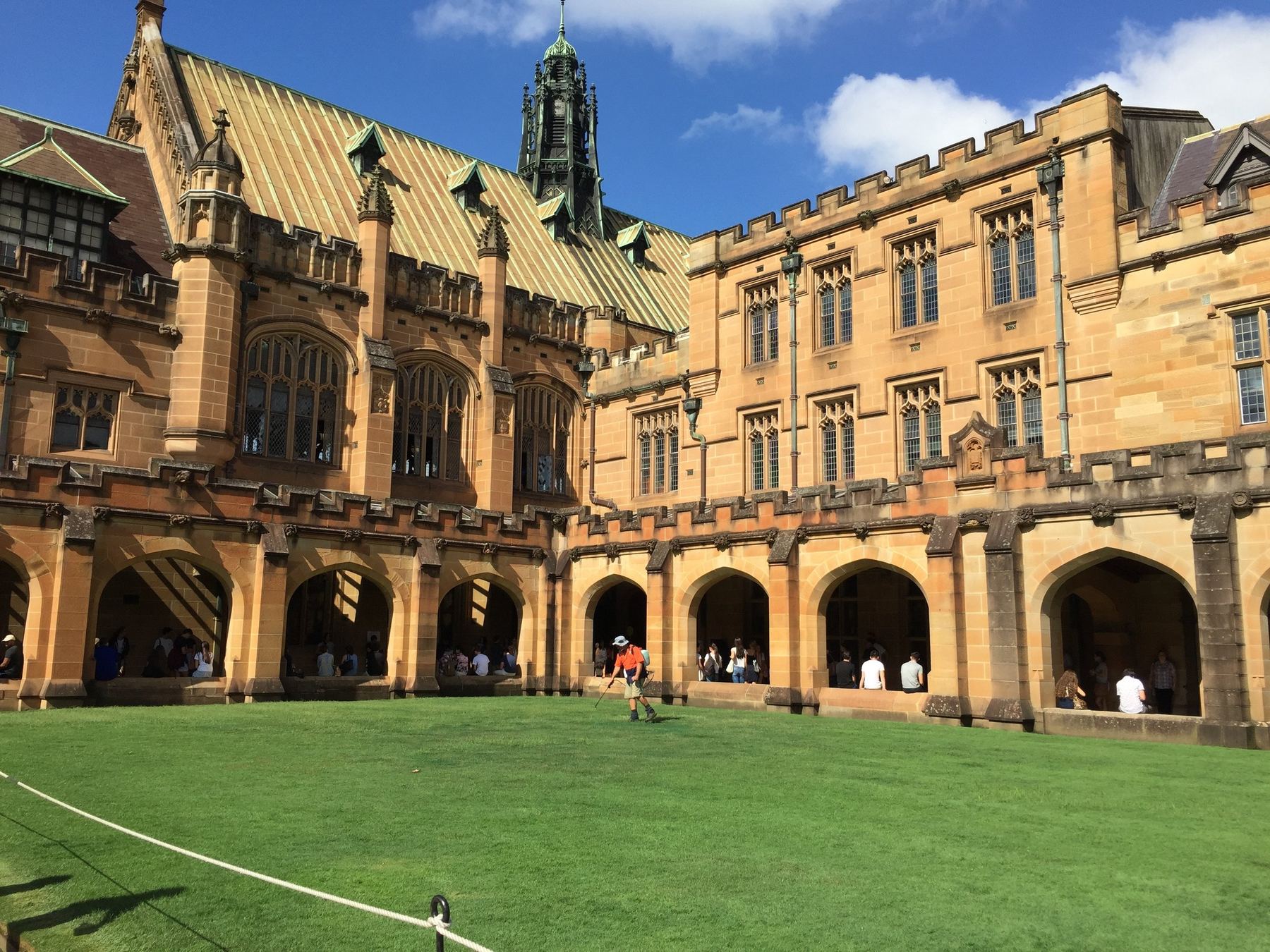 Courtyard of the main building of Australia's oldest university.